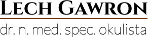 Logo firmy Gawron Lech dr n. med. spec. okulista